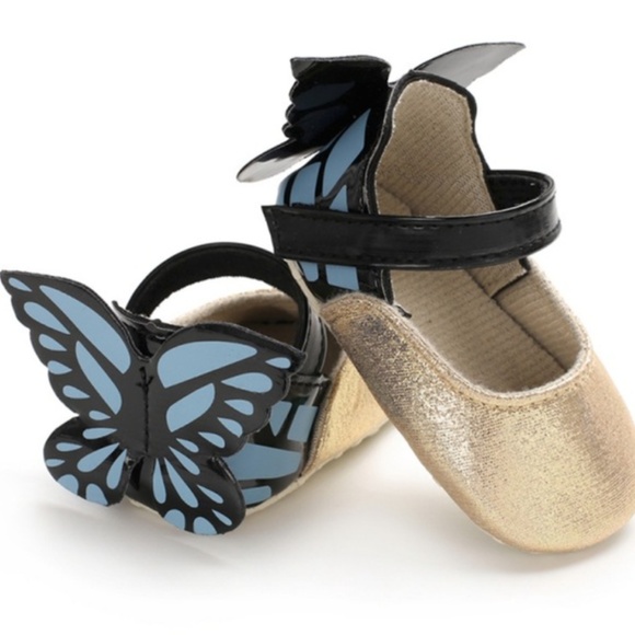 Other - Newborn Gold Butterfly Ballet Flats